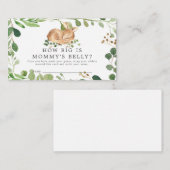 HirschBaby-Dusche wie groß ist Mama's Bauchkarte Begleitkarte (Vorne/Hinten)