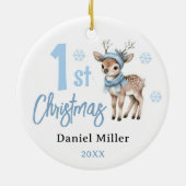 Hirschbaby First Christmas 2024 Keramik Ornament (Hinten)