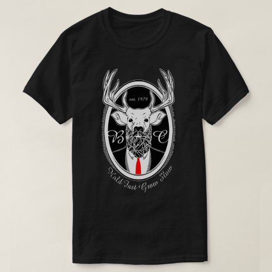 Hirschbart Anzug BLK T-Shirt (Design vorne)