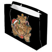 Hirschbaum Funny Animal Christmas Large G Große Geschenktüte (Rückseite Schrägansicht)