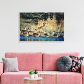 Hirschbestand 2 leinwanddruck (Insitu (Wohnzimmer))