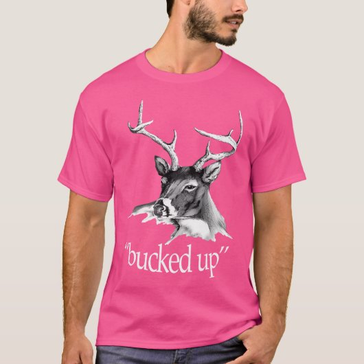 Hirschbild Bock auf Jagd T-Shirt (Vorderseite)