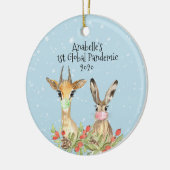 Hirschblase 1. Weihnachtsanfall 2020 Keramik Ornament (Links)