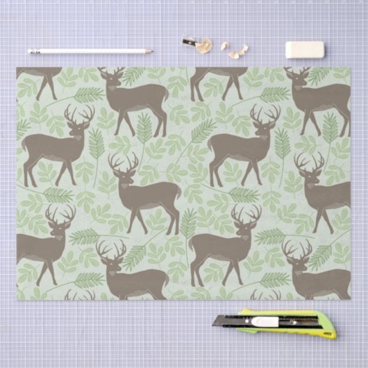 Hirschblattmuster Seidenpapier (Handwerk)