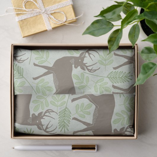 Hirschblattmuster Seidenpapier (Geschenk)