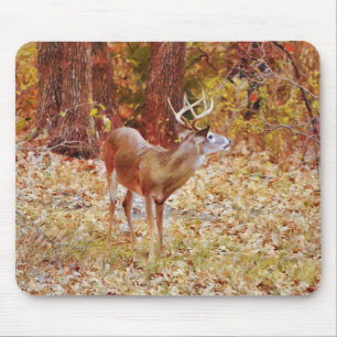 Hirschbock Große Geweihe Kunst-Mauspad Mousepad