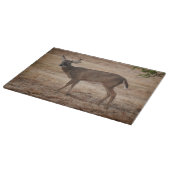 Hirschbock Wildkunst Glas Schneidbrett Schneidebrett (Ecke)