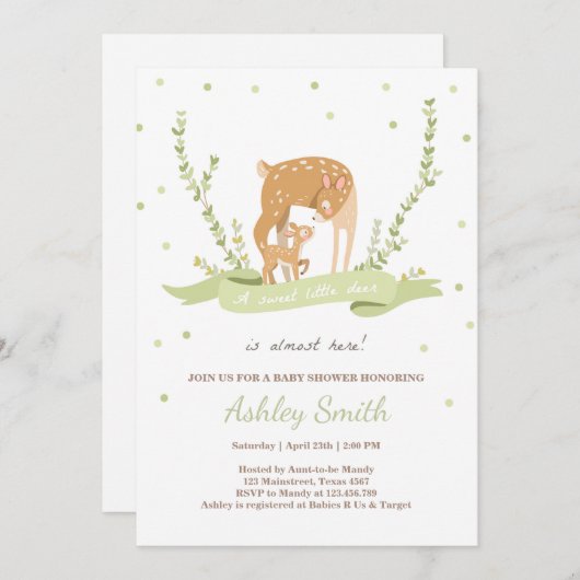 Hirschbrause Einladung Waldtier (Vorne/Hinten)