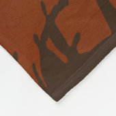 Hirschbuck auf dem Berg mit Sonnenuntergang Fleecedecke (Ecke)