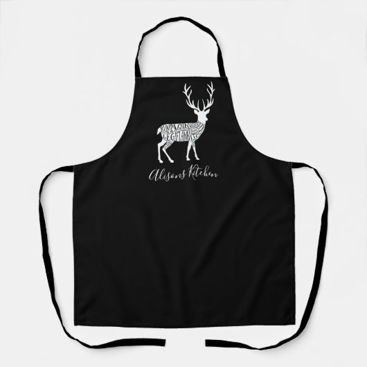 Hirschbutter schneidet Fleischvenison Hirse Schürze (Vorderseite)