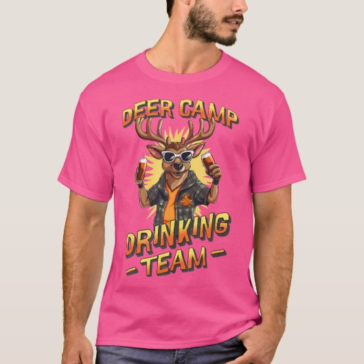Hirschcampingtränke - Gewitterjagd T-Shirt (Vorderseite)
