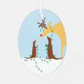 Hirschdekoration Ornament Aus Metall (Vorderseite links)