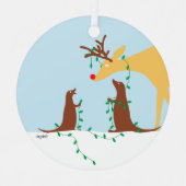 Hirschdekoration Ornament Aus Metall (Vorderseite)