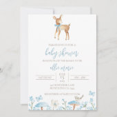 Hirschdusche Einladung Baby Boy Einladung (Vorderseite)