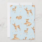 Hirschdusche Einladung Baby Boy Einladung (Rückseite)