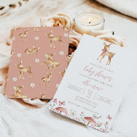 Hirschdusche Einladung Baby Girl Einladung