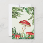 Hirschdusche Niedliche botanische Natur Dankeskarte (Rückseite)