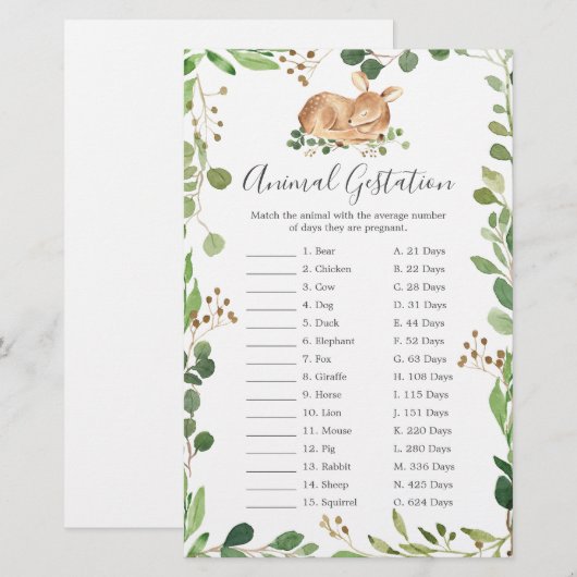 Hirschdusche Tiergestationsspiel (Vorne/Hinten)