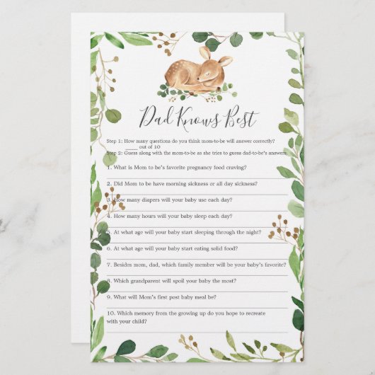 Hirschdusche Vater kennt das beste Spiel (Vorne/Hinten)