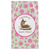 Hirschdusche Woodland Pink Kleine Geschenktüte (Rückseite)