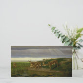 Hirsche an der Prärie (von William Holbrook Beard) Karte (Stehend Vorderseite)