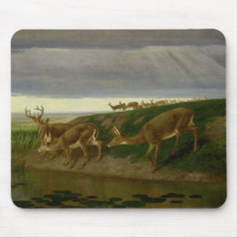 Hirsche an der Prärie (von William Holbrook Beard) Mousepad