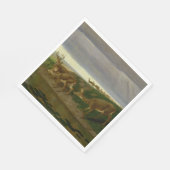 Hirsche an der Prärie (von William Holbrook Beard) Serviette (Ecke)