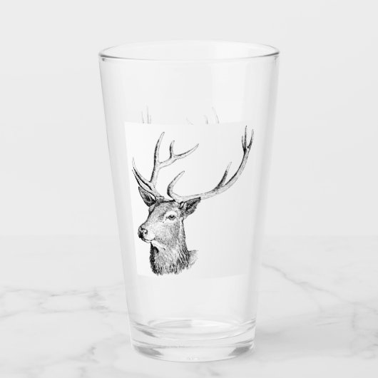 Hirsche Antler Tiere auf der Jagd nach Männern Rus Glas (Vorderseite)