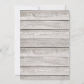 Hirsche Antler White wood Baby Dusche Einladung (Rückseite)