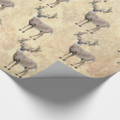 Hirsche Antlers Lights Weihnachtswrapping Paper Geschenkpapier (Ecke)