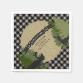 Hirsche Antlers Lumberjack Karo Baby Boy Dusche Serviette (Vorderseite)