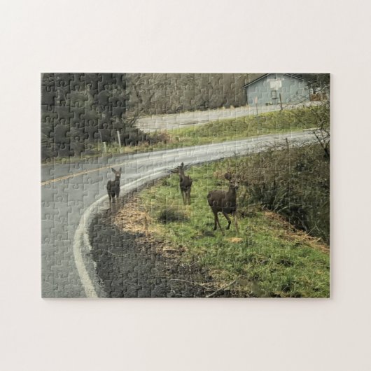 Hirsche auf der Straße, Cape Enttäuschung, WA Puzzle (Horizontal)