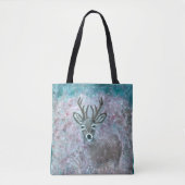 Hirsche auf einem Feld voller Blumen Tasche (Vorderseite)
