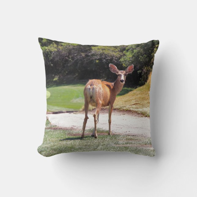 Hirsche auf Fotografie Kissen (Vorderseite)