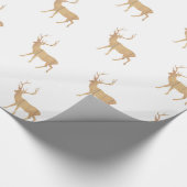 Hirsche auf Retro-Holzboden Geschenkpapier (Ecke)