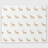 Hirsche auf Retro-Holzboden Geschenkpapier (Flach)