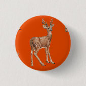 Hirsche auf Rot Button (Vorderseite)
