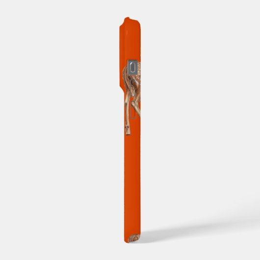 Hirsche auf Rot iPhone Hülle (Linke Seite)