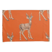 Hirsche auf Rot Kissenbezug (Vorderseite-Rechts)
