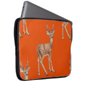 Hirsche auf Rot Laptopschutzhülle (Vorne Rechts)