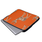 Hirsche auf Rot Laptopschutzhülle (Vorne Knopf)
