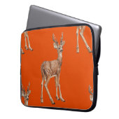 Hirsche auf Rot Laptopschutzhülle (Vorderseite Links)