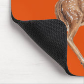 Hirsche auf Rot Mousepad (Ecke)
