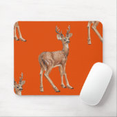 Hirsche auf Rot Mousepad (Mit Mouse)