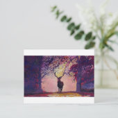 Hirsche aus den Glastüren II Postkarte (Stehend Vorderseite)