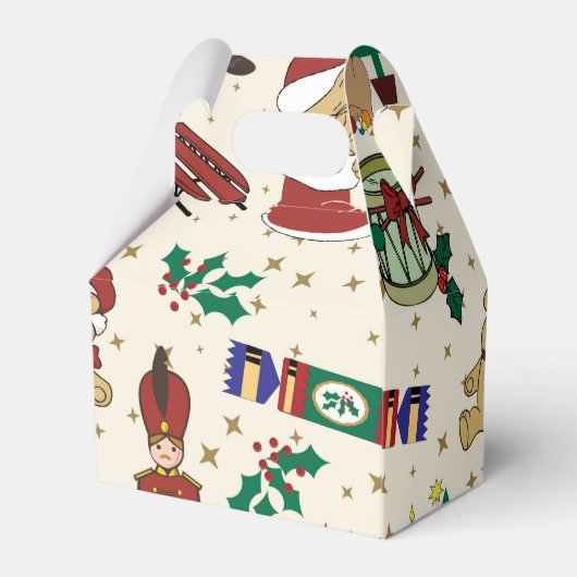 Hirsche, Bär, Katze und Nutcracker Geschenkschachtel (Rückseite)