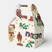 Hirsche, Bär, Katze und Nutcracker Geschenkschachtel (Vorderseite)