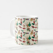 Hirsche, Bär, Katze und Nutcracker Kaffeetasse (Vorderseite Links)
