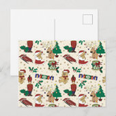 Hirsche, Bär, Katze und Nutcracker Postkarte (Vorne/Hinten)