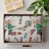 Hirsche, Bär, Katze und Nutcracker Seidenpapier (Geschenk)